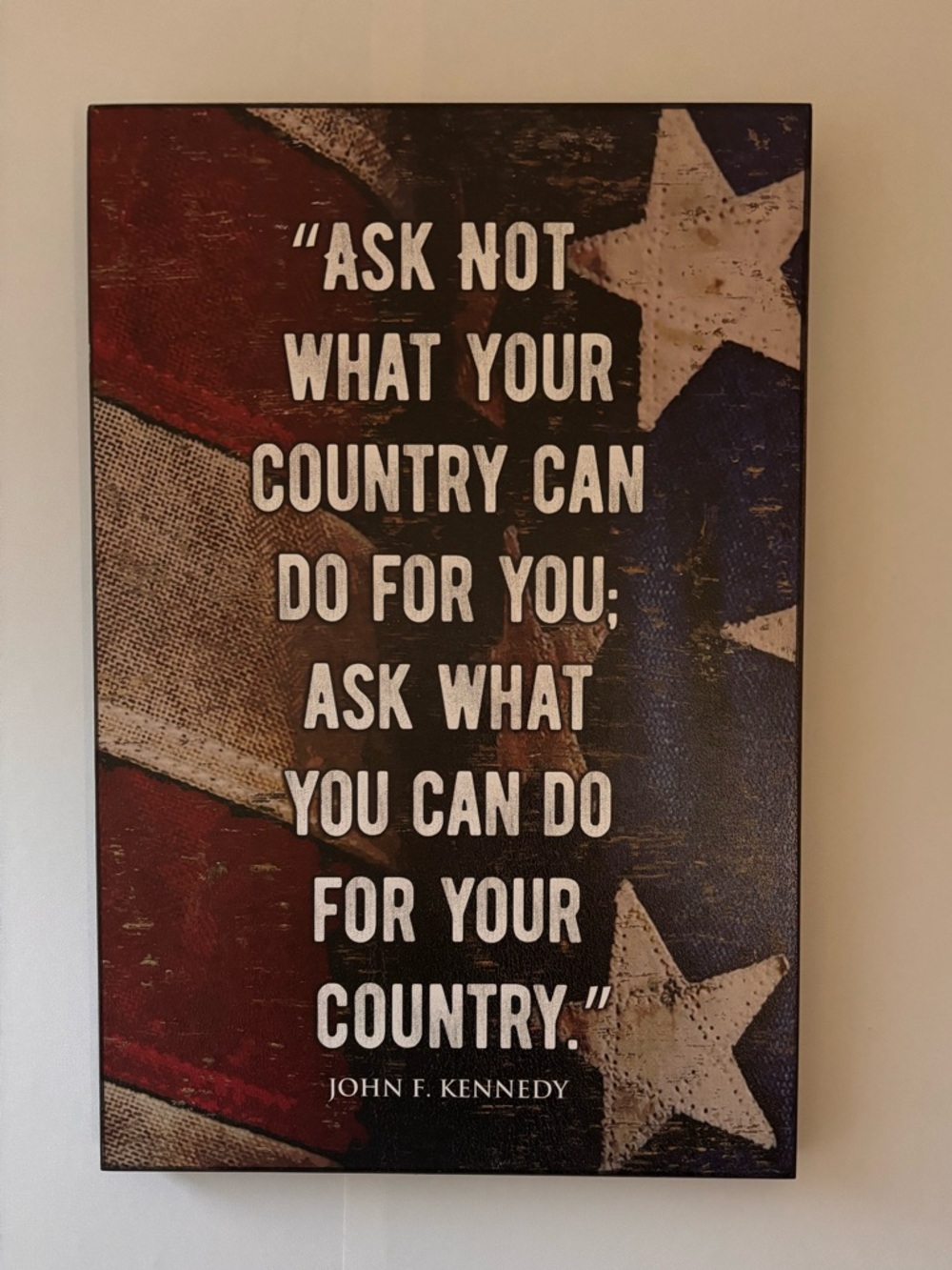 USA Flag Wall Art JFK Freedom USA AMERICA250